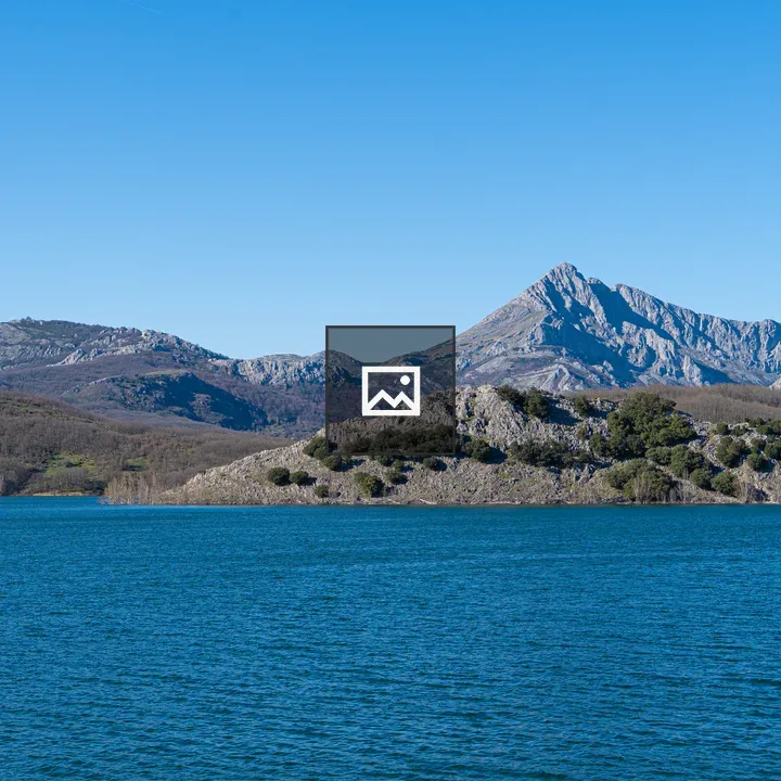 Blue lake with mountains
