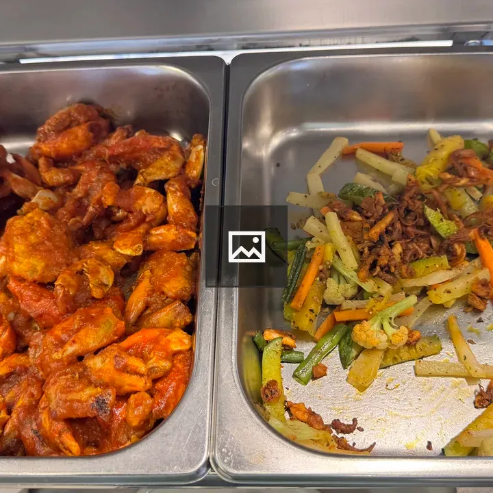Two Buffet Trays of Food