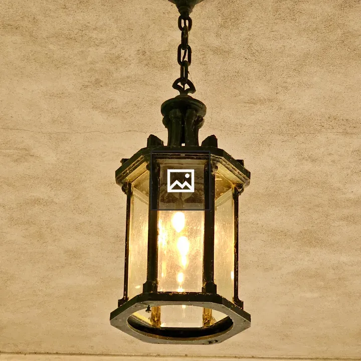 Close-up lantern at Pittock Mansion