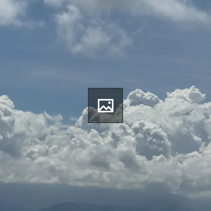 Sky with fluffy white clouds