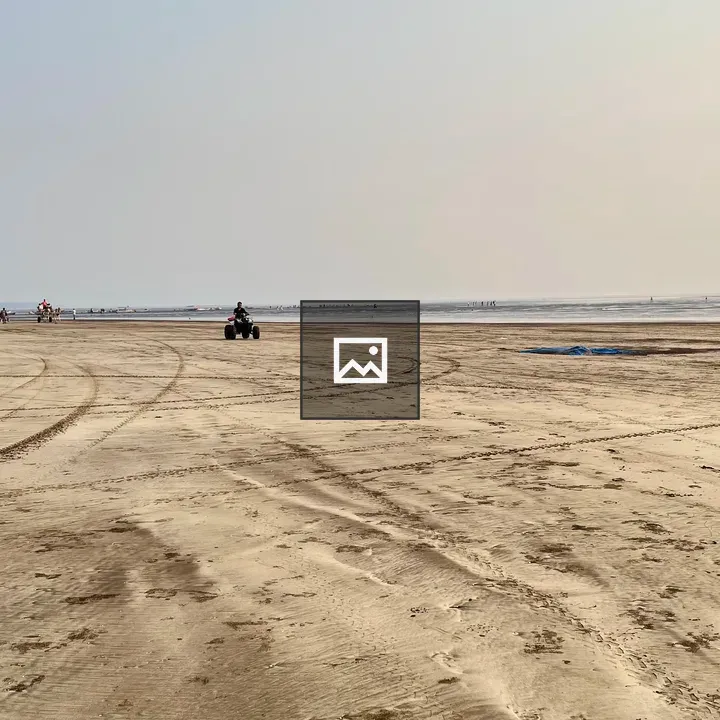Alibag Beach Tire Tracks Scene