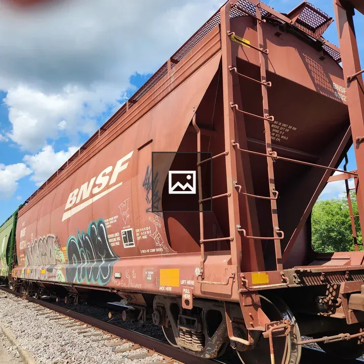 Parked train cars