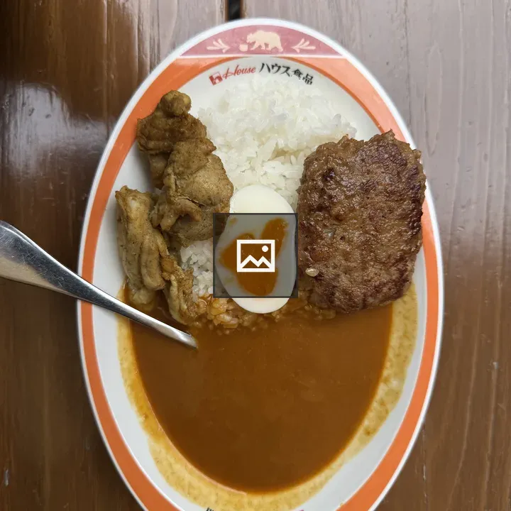 Japanese curry rice with egg