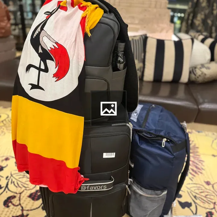 Uganda Flag with Travel Bags