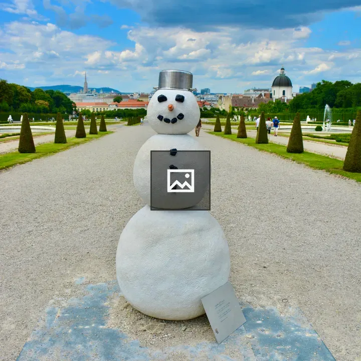 Snow man sculpture