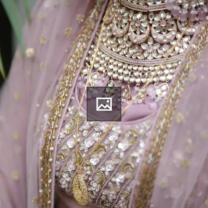 Wedding girl with ornaments
