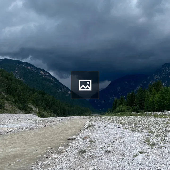 River in Italy by the Dolomites