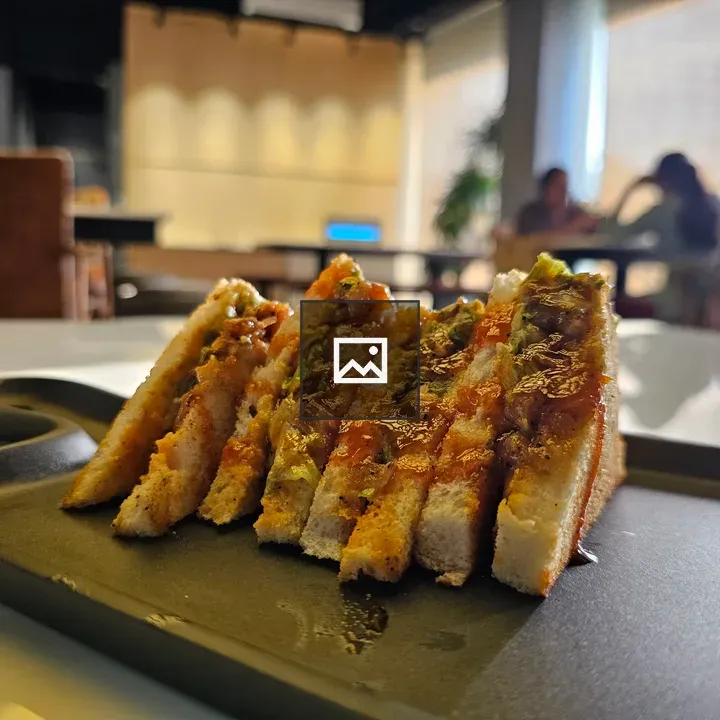 Sandwich on Black Tray