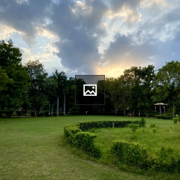 Serene park with trees and gazebo