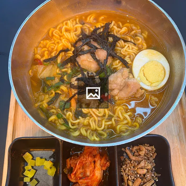 Bowl of ramen with toppings