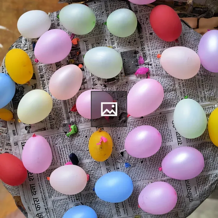 Balloons on Newspaper Surface