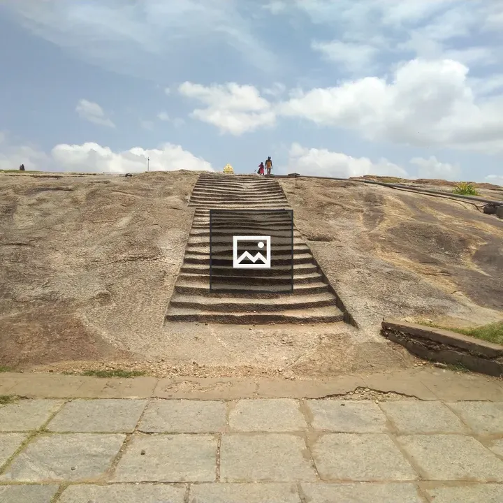 Rocky hill with stairs in Bangalore