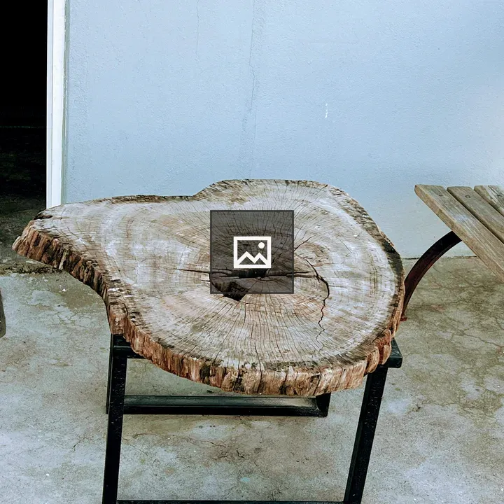 Rustic coffee table slice