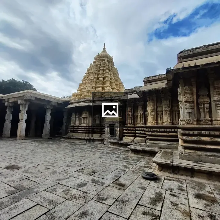 Temple Landscape with Blue Sky