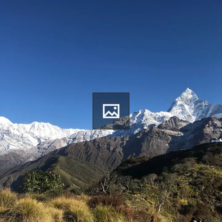Mountain range with treehouse