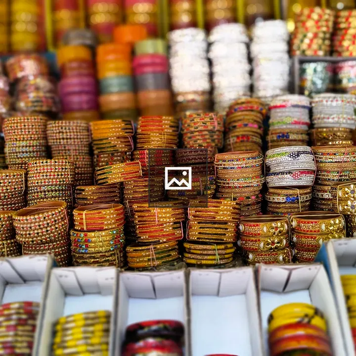 Colorful bangles on display