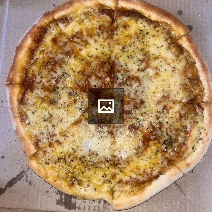 Pizza in a cardboard box
