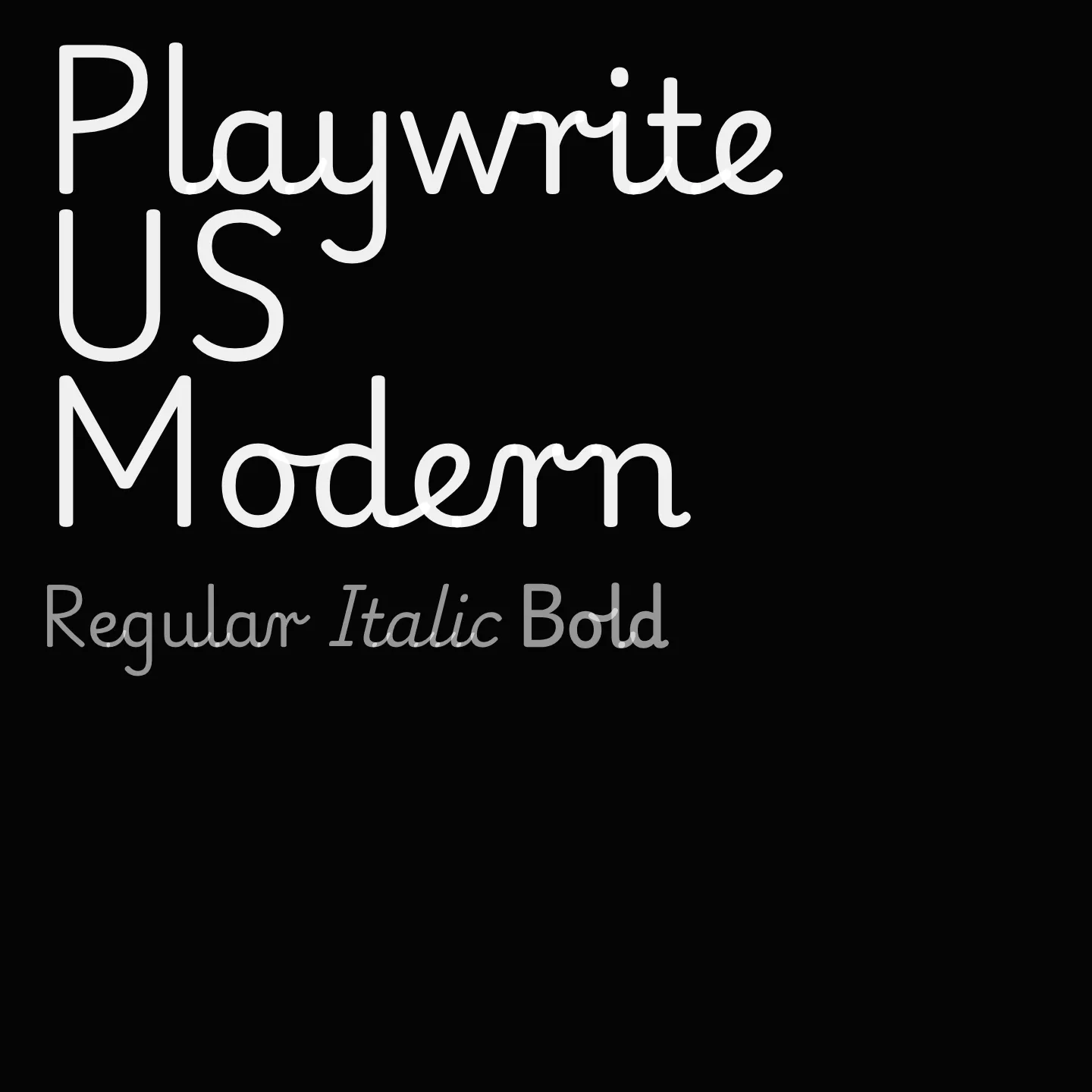Playwrite US Modern