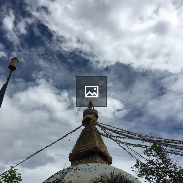 Bouddha Stupa with Prayer Flags