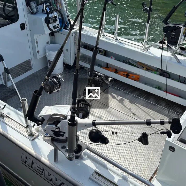 Deck of a small fishing boat