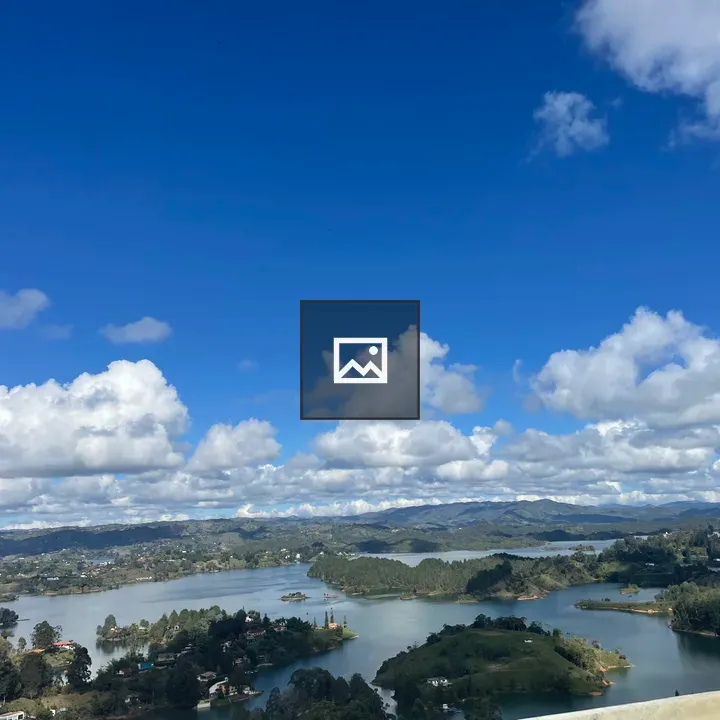 Guatapé Landscape with Lake and Sky
