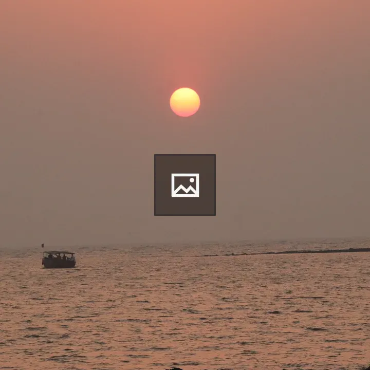 Sunset over Saint Martin water
