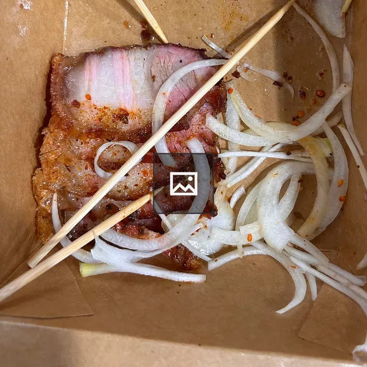 Partially eaten meal in container
