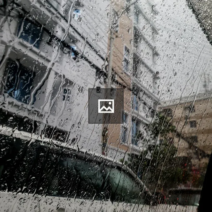 Raindrops on Car Window