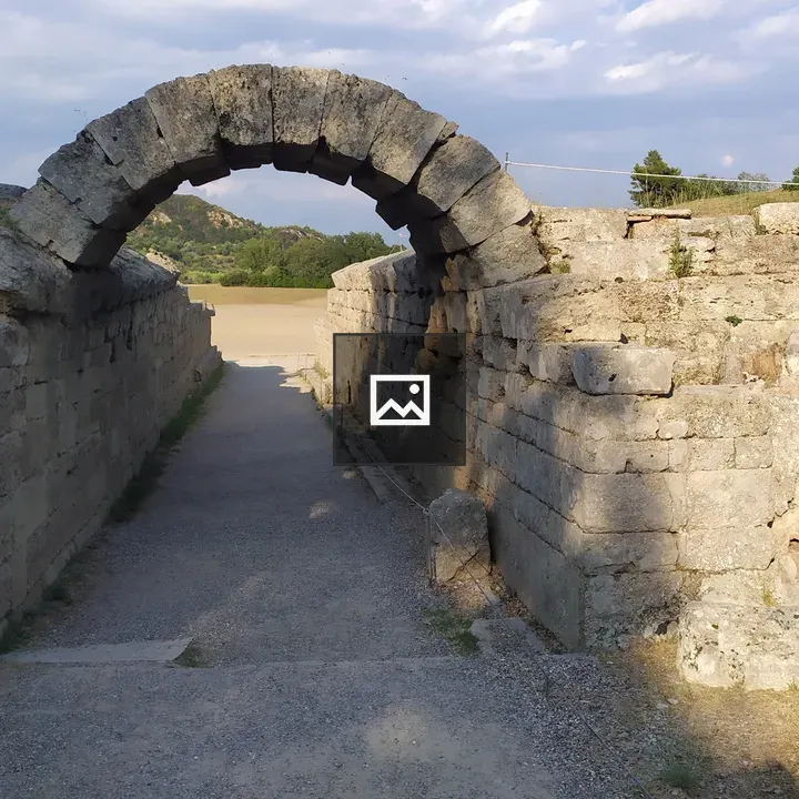 Ancient Olympia stadium entrance