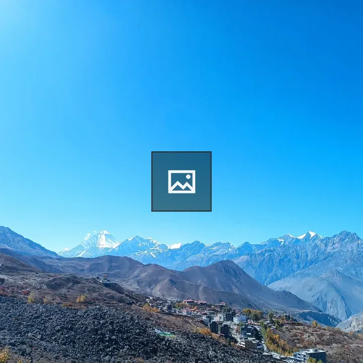 Mountain landscape with settlement