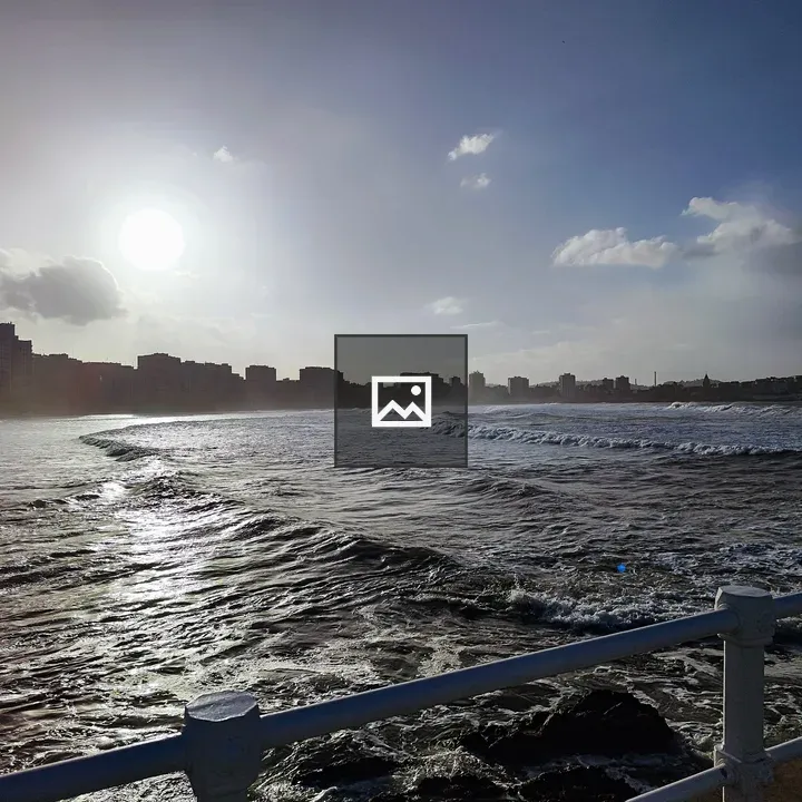 Sunset at Gijón by the Sea