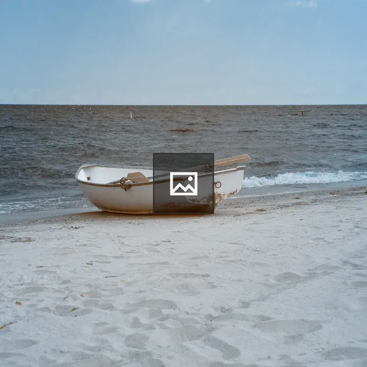 Row boat on the beach