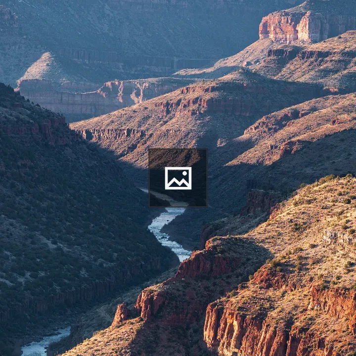 Mountain range with winding river