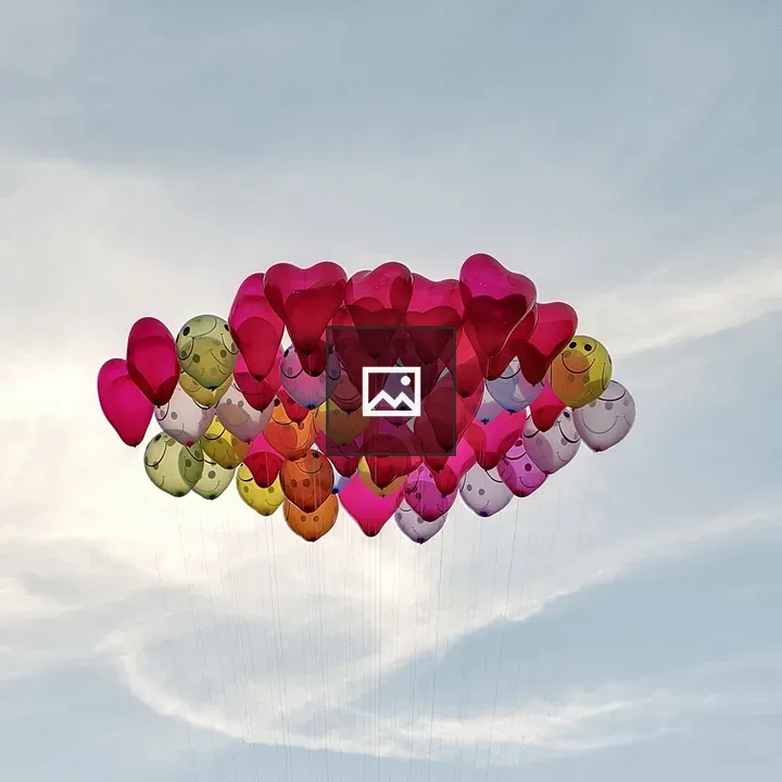 Multicolor heart shaped balloons