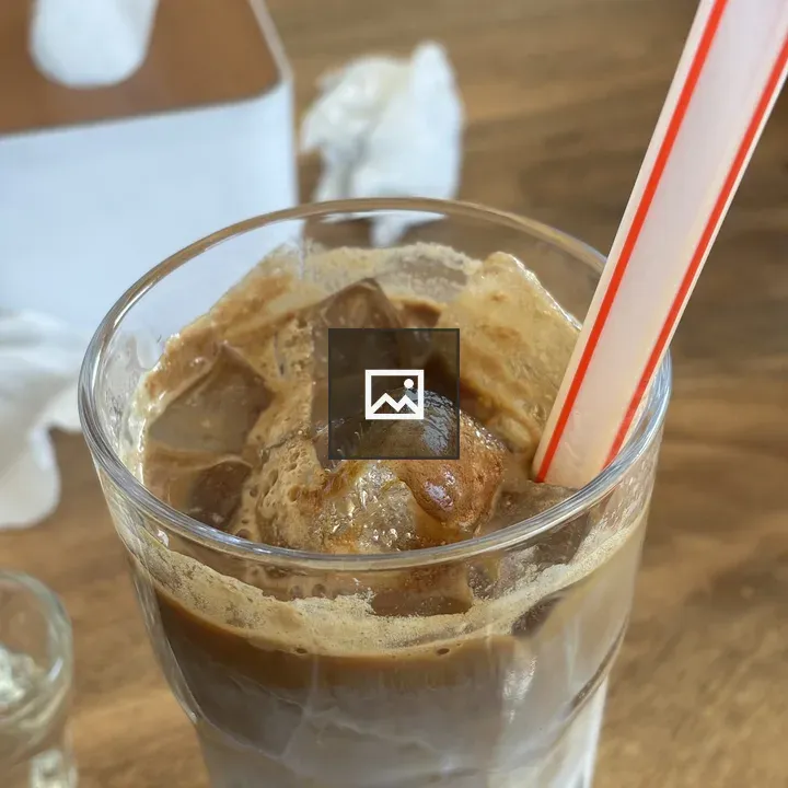 Glass of iced latte