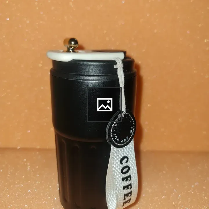 Black travel coffee mug