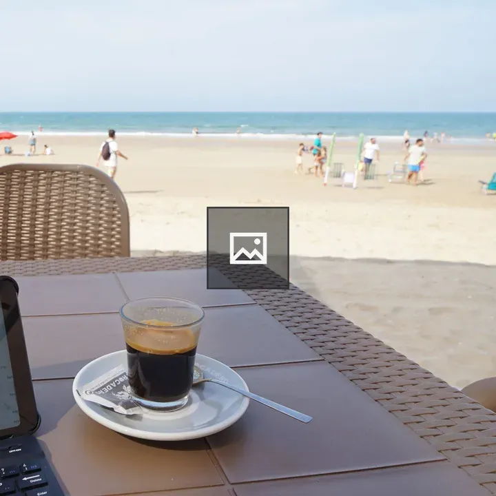 Beachside Café Table with Coffee