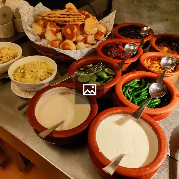 Various foods on a buffet
