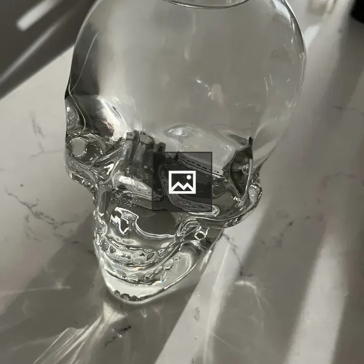 Crystal skull filled with vodka