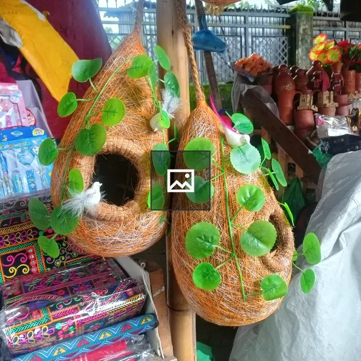 Woven decorative birdhouses