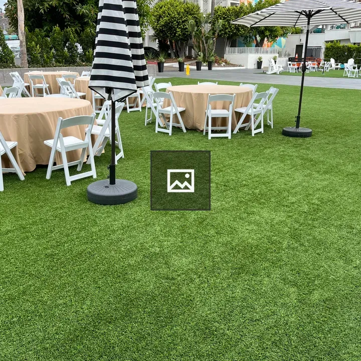 Garden tables on a patio