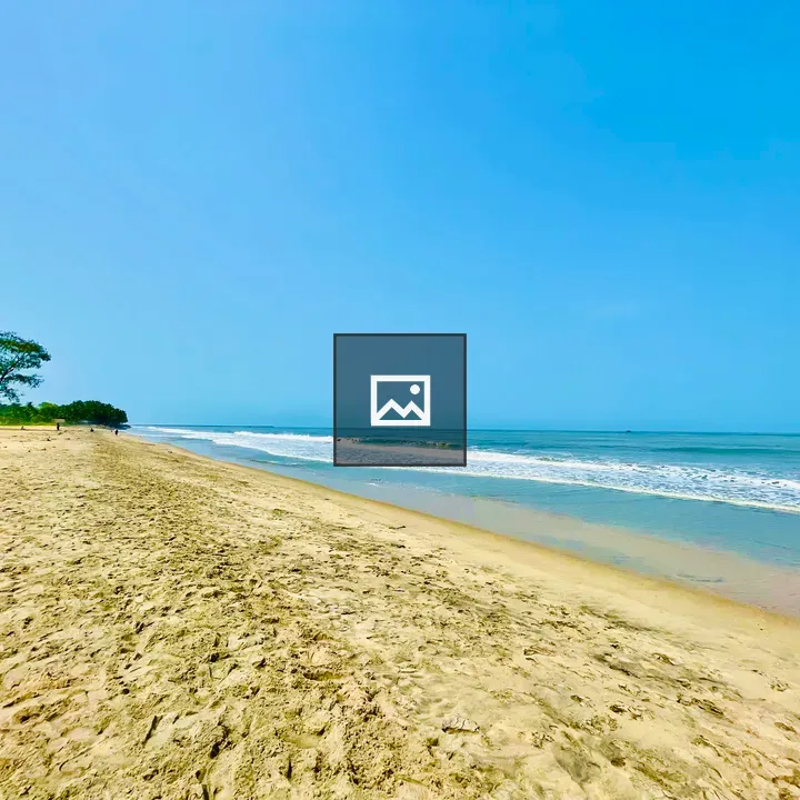 White Sand Beach Scene