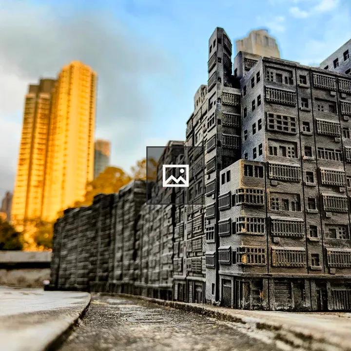 Miniature Kowloon Walled City replica