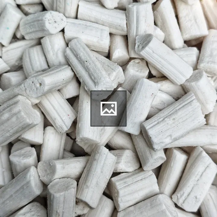 Close-up of white candy pieces