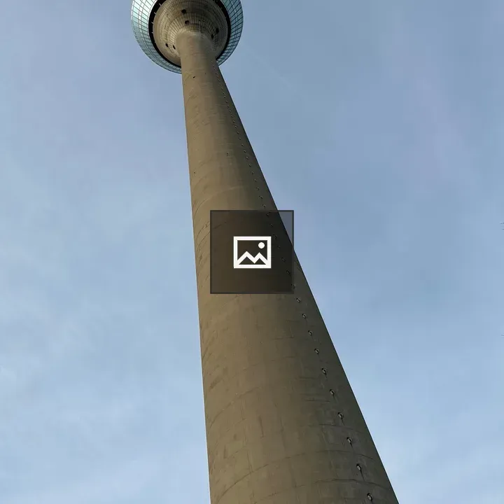 Rheinturm viewed from below