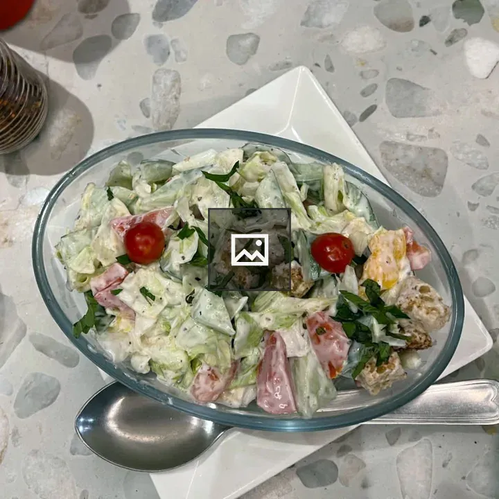 Salad in Glass Bowl
