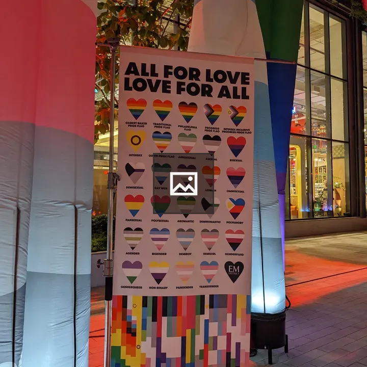 Banner with Pride flags