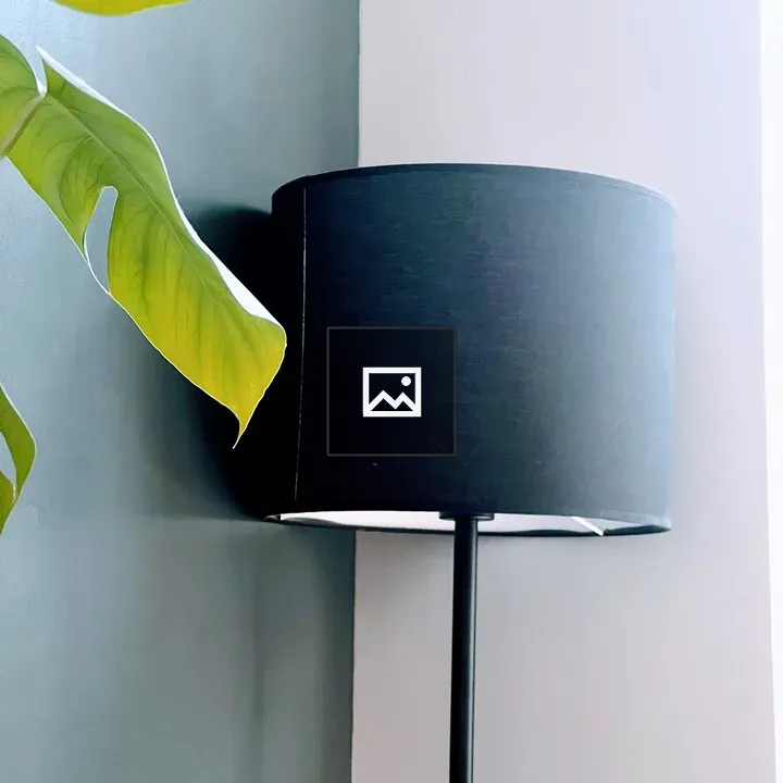 Black Floor Lamp in Corner
