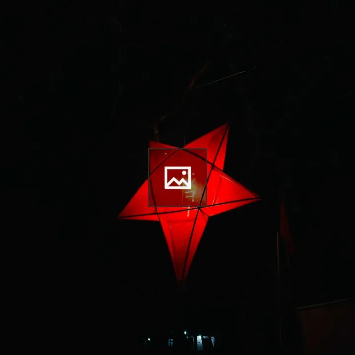 Glowing red star lantern
