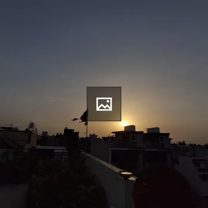Residential skyline silhouette at sunset
